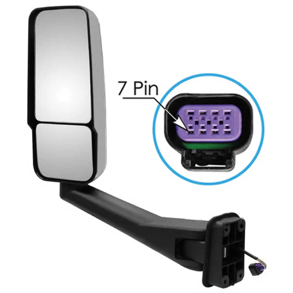 Left Black Motorized Heated Mirror Assembly - Driver Side - Kodiak / Topkick