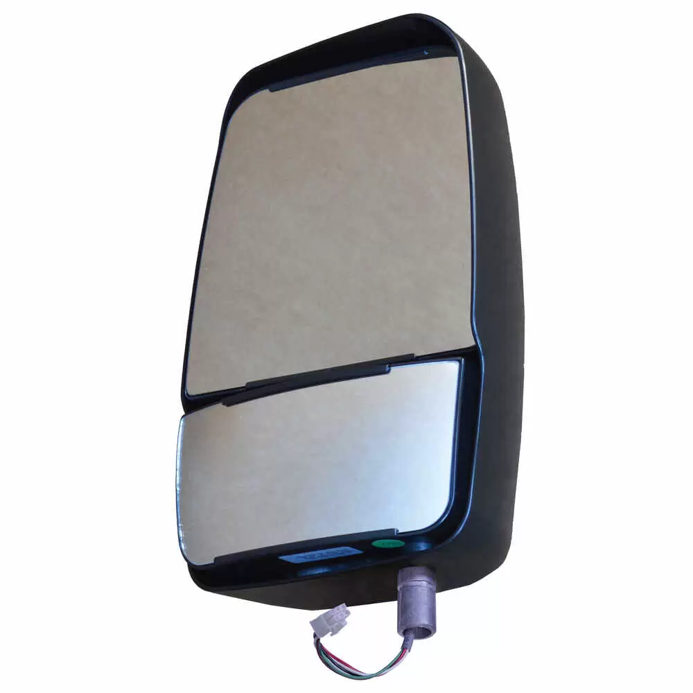 Left Deluxe Heated Remote / Manual Mirror Head - Driver side - Black - Velvac 714581