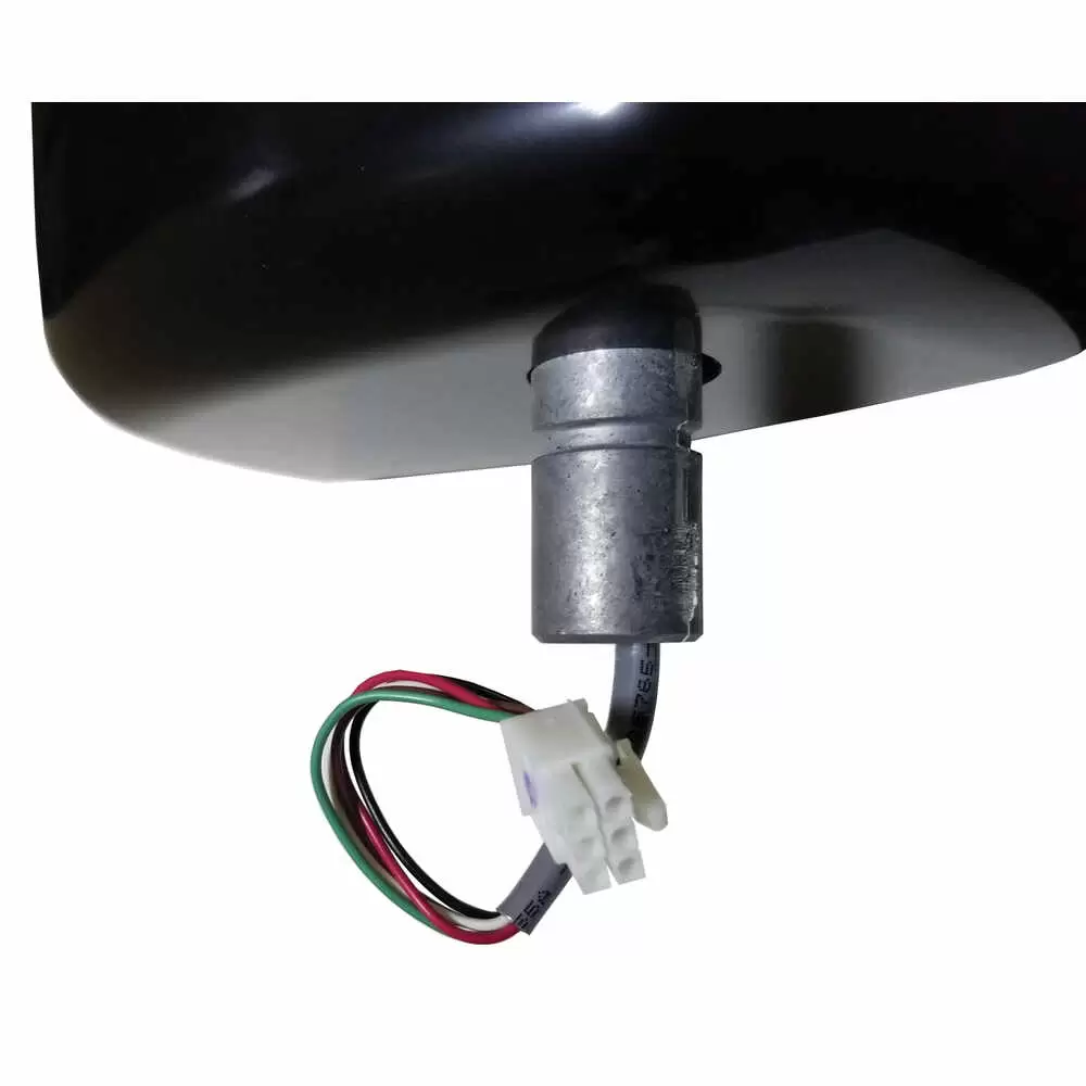 Left Deluxe Heated Remote / Manual Mirror Head - Driver side - Black - Velvac 714581