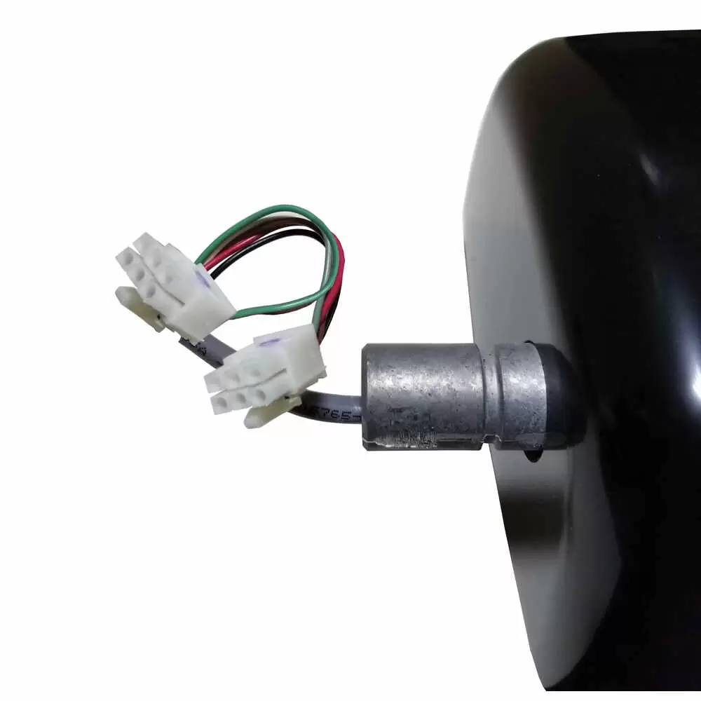 Left Deluxe Mirror Head with Heated Remote / Manual Glass with Signal Arrow - Driver side - Black - Velvac 716973