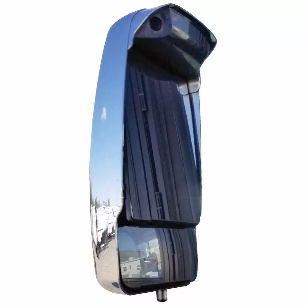 Left Euromax Heated Remote Mirror Head with Blind Spot Camera - Chrome - Velvac 719149