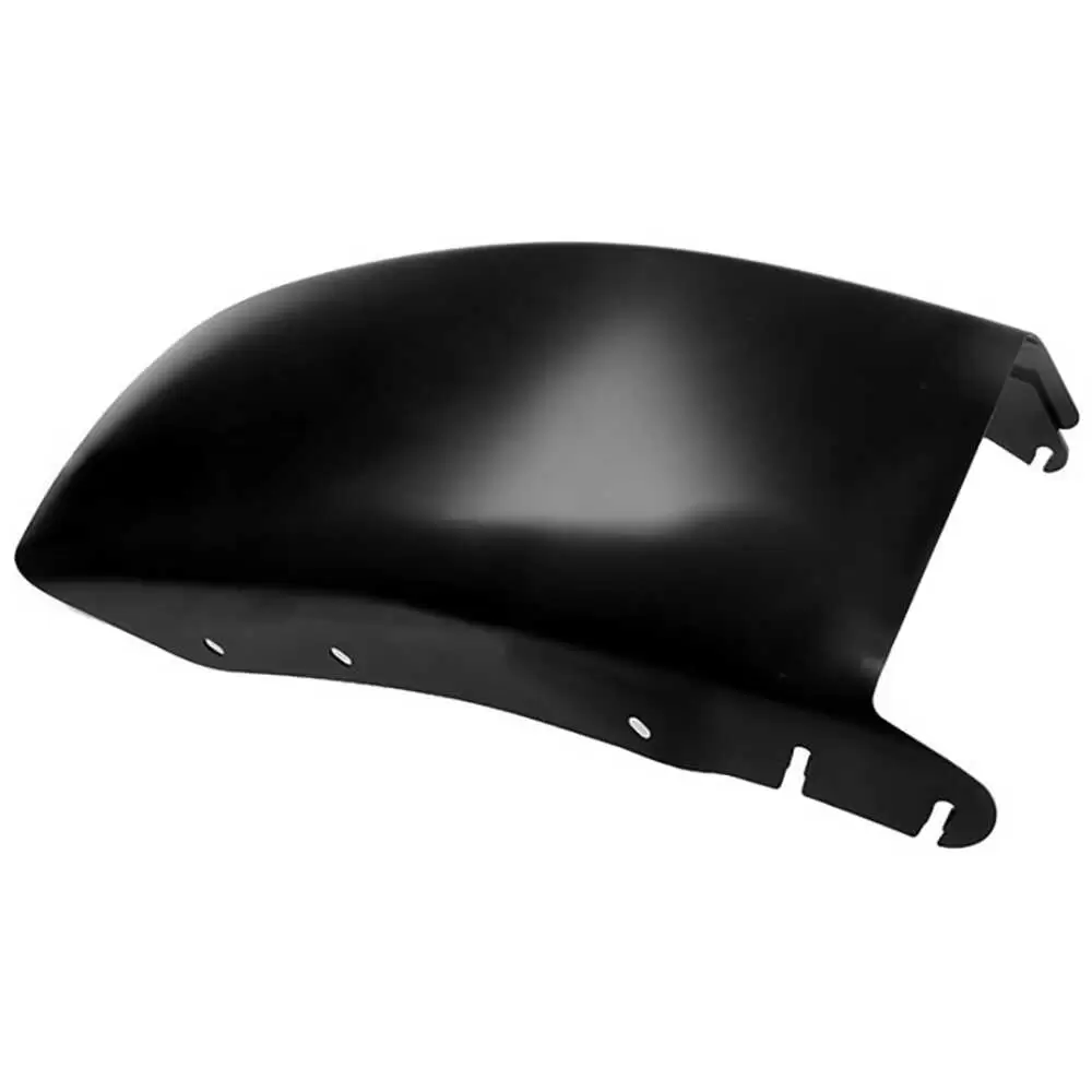 Left Front Heavy-Duty Steel Bumper End, Black - Freightliner M2 106/112 2003-2018