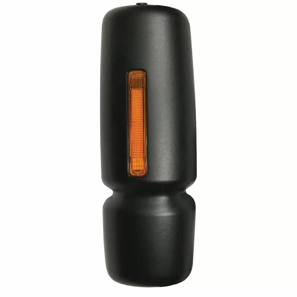 Left Heated Manual Mirror Head with Light - Driver side - Black- Fits International DuraStar WorkStar ProStar 