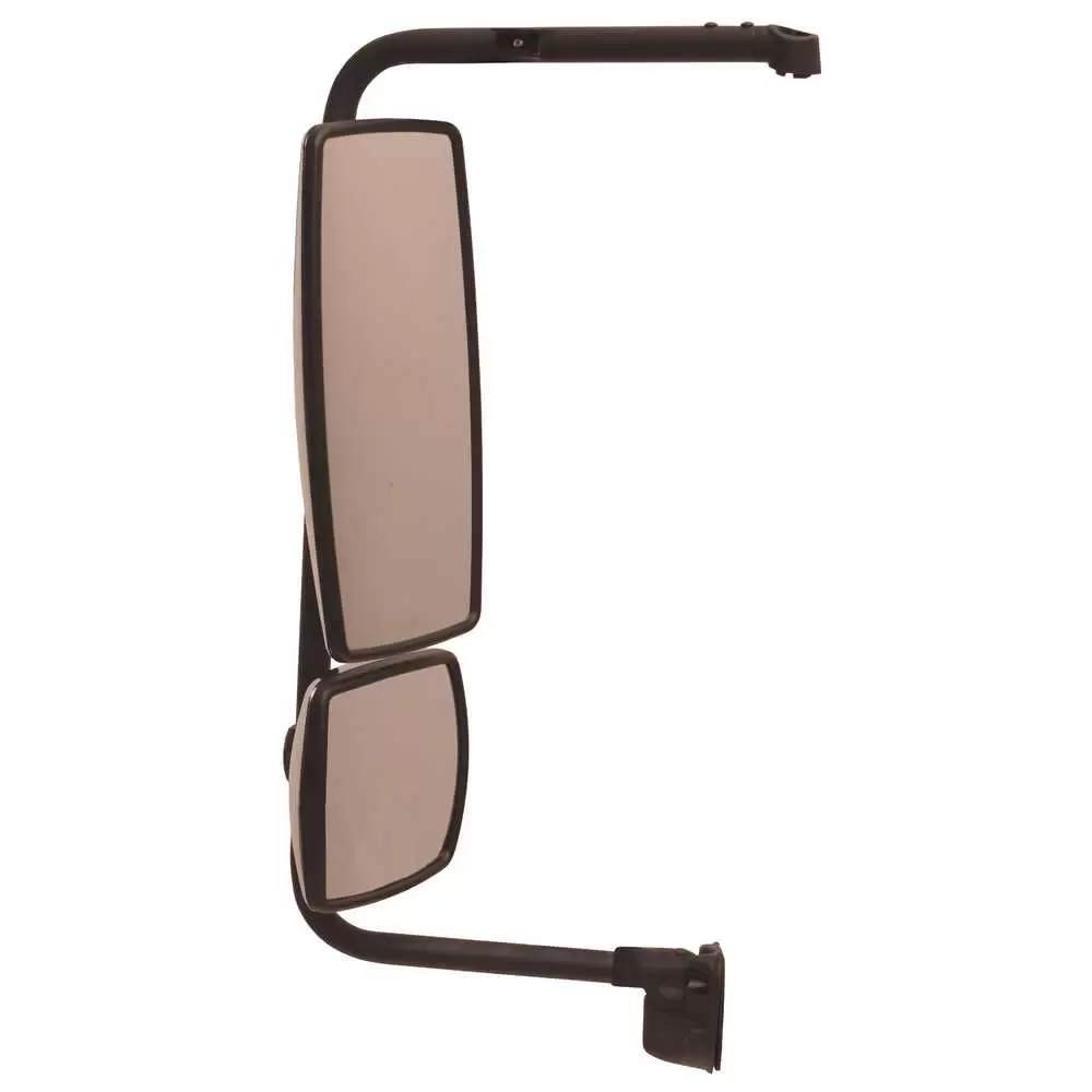 Left Manual Mirror Assembly without Upper Mount - Driver side - Chrome - Fits International LoneStar ProStar 