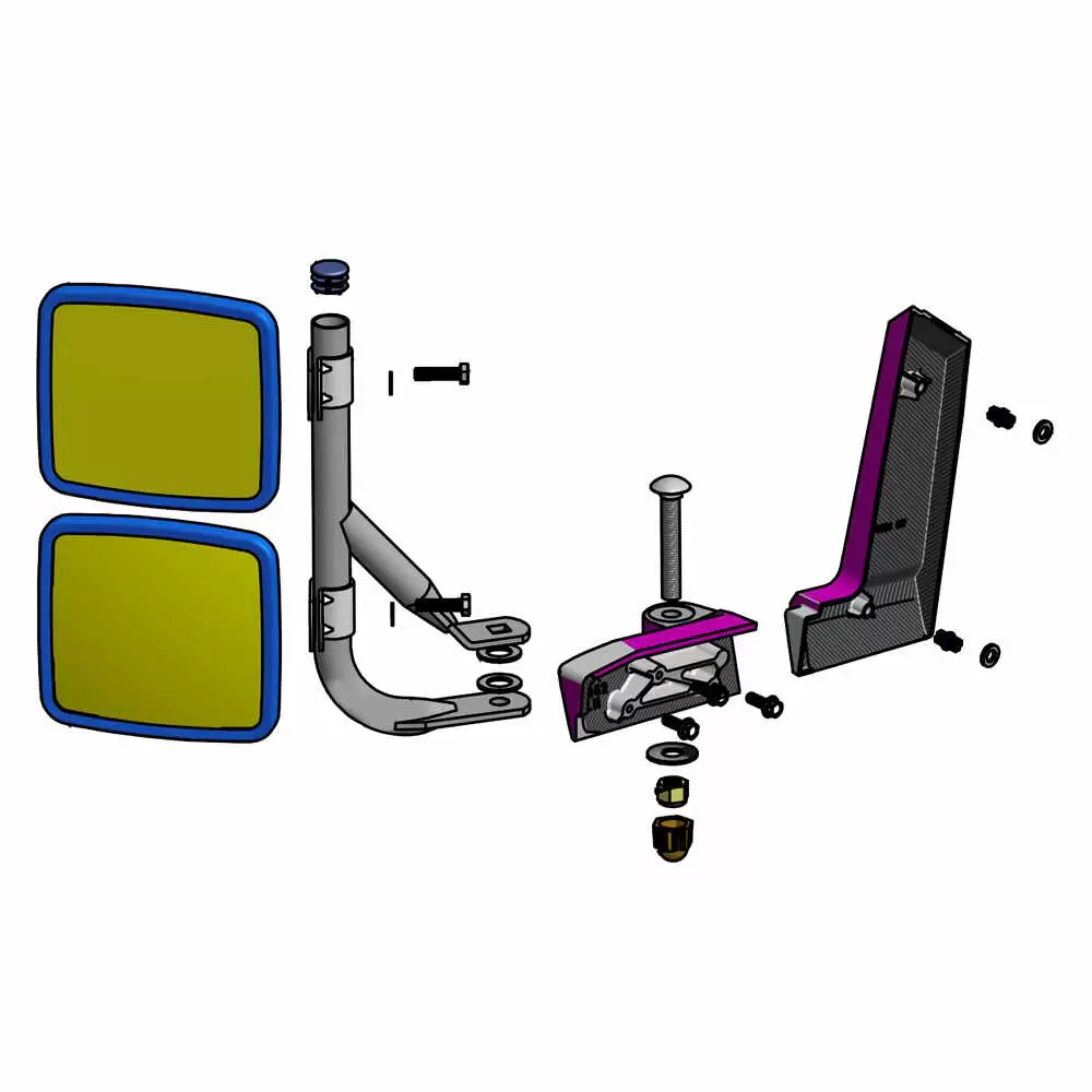 Left Mirror Assembly with Glass for Transit Connect - Driver side - 2014 and Newer