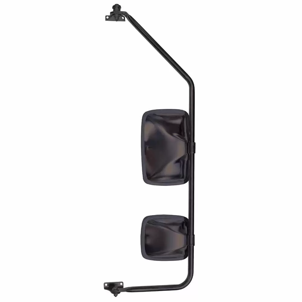 Left Mirror Assembly with Preset Steel, Flat Black, 35-1/2" x 10" - Drivers Side - Velvac