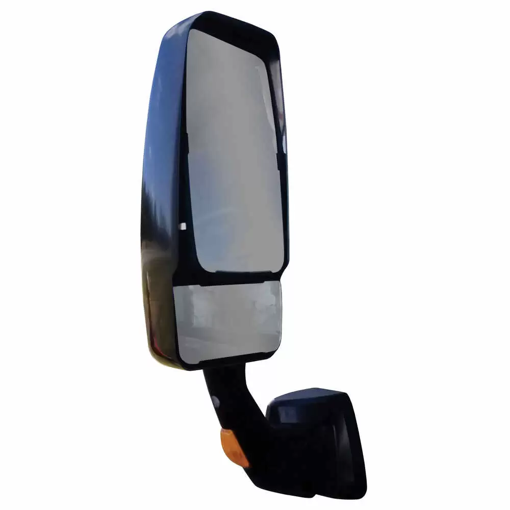 Left Revolution Heated Remote / Manual Mirror Assembly with VMax Head and Light - Driver side - Black - Velvac 715267