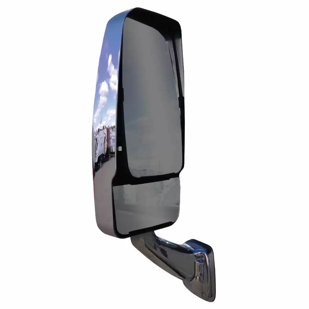 Left V-Max Heated Remote / Manual Mirror Assembly and 2025 Base - Chrome - Velvac 717751