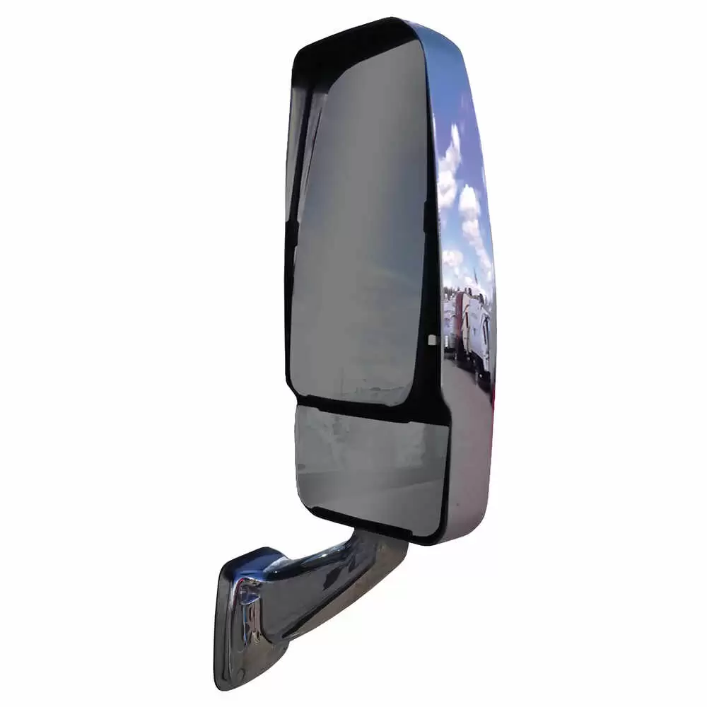 Left Vmax Heated Remote Mirror Assembly - Chrome - Velvac 715505