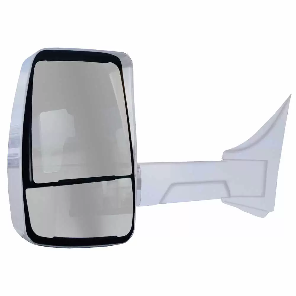 Left White Heated 2020XG Mirror Assembly for 96" Wide Body - Remote/Manual - Fits GM Velvac 715921