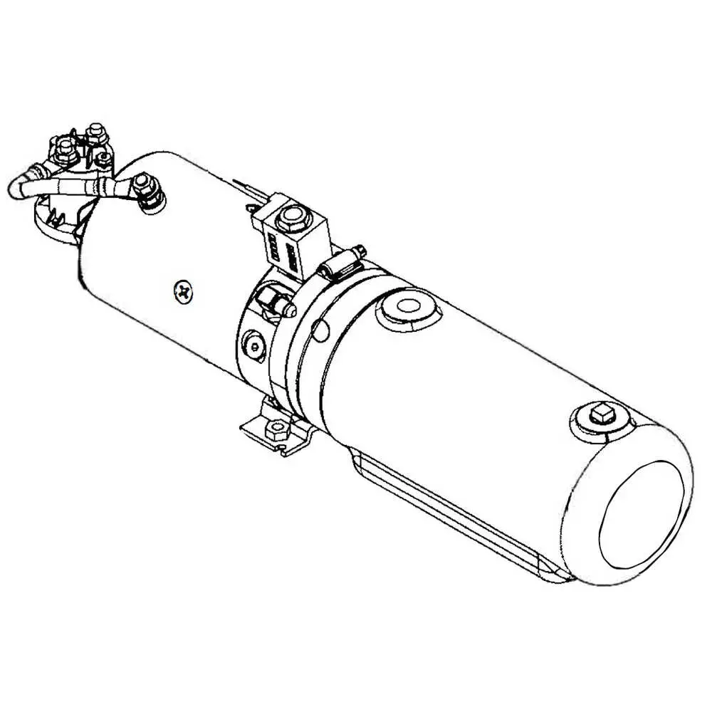 Liftgate Power Unit - Power Up/Gravity Down - 4.5" Dia x 12" Reservoir - Fits Tommy Gate Original Series (50" of Travel)
