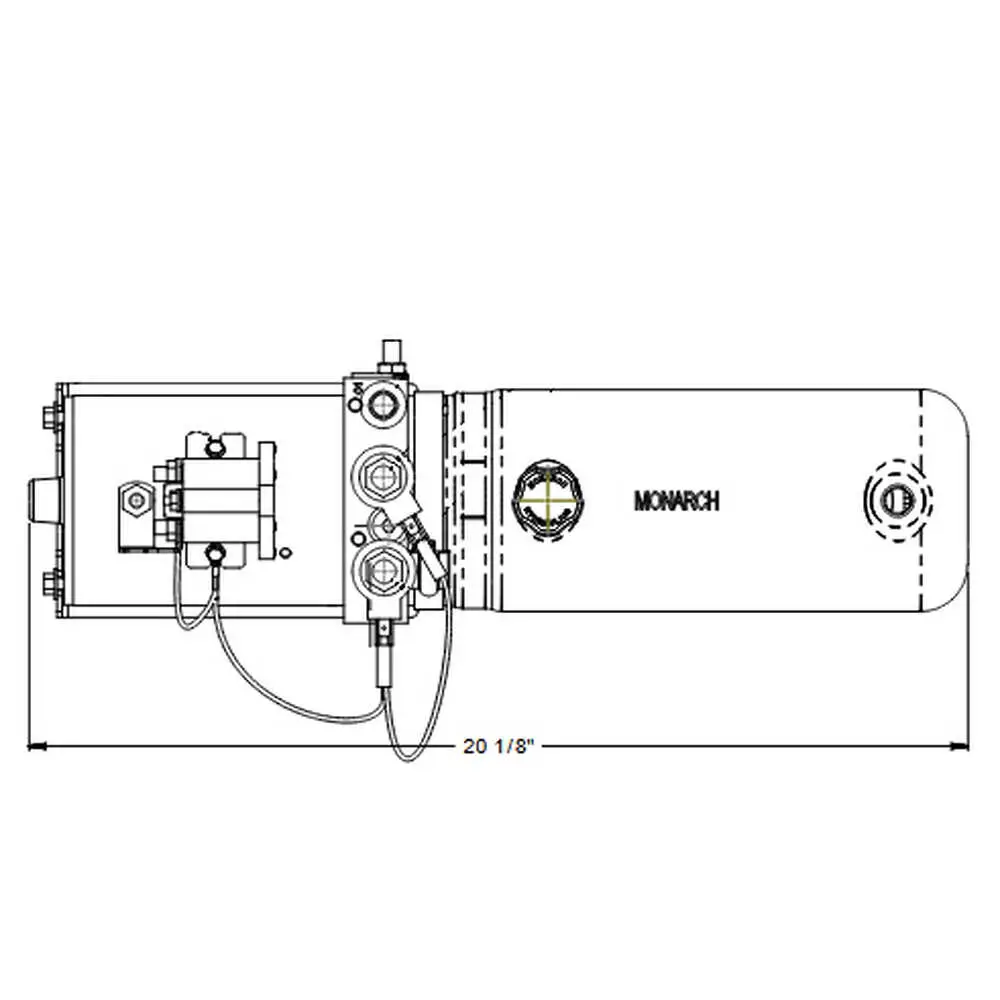 Liftgate Power Unit - Power Up/Power Down - 4.5" Dia x 12" Reservoir - Fits Thieman LRST, M, MLB, SL & TWL Series