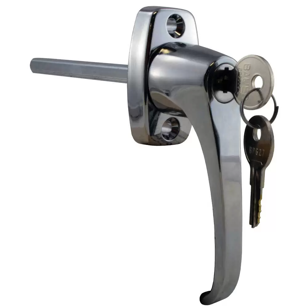 Locking Handle - Chrome - Does Not Mount Flush with 5/16 x 4" Shaft