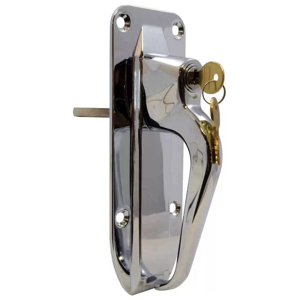 Locking Push Button Handle with 5/16" x 3-3/4" Shaft - Genuine Kason - Keyed #20