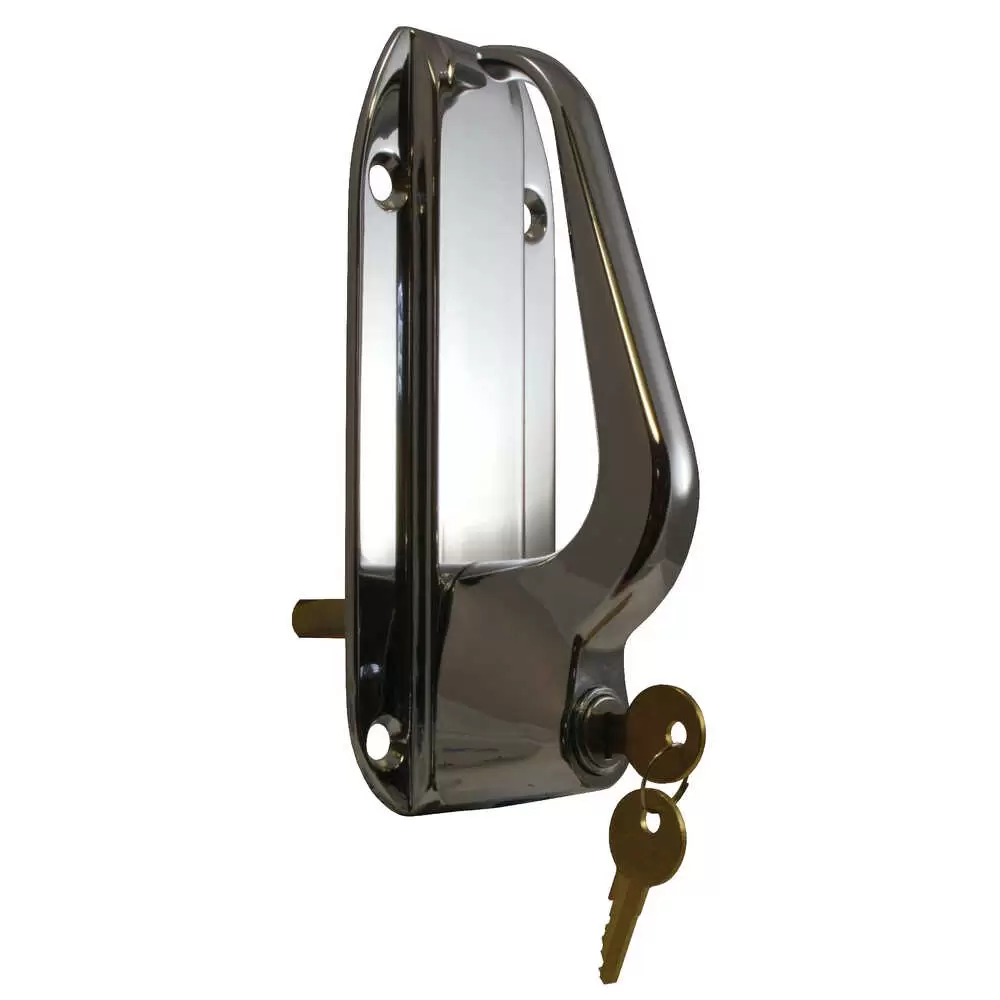 Locking Side Door Handle, 3/8" x 1-15/16" Shaft, Key Required to Lock - Keyed #50