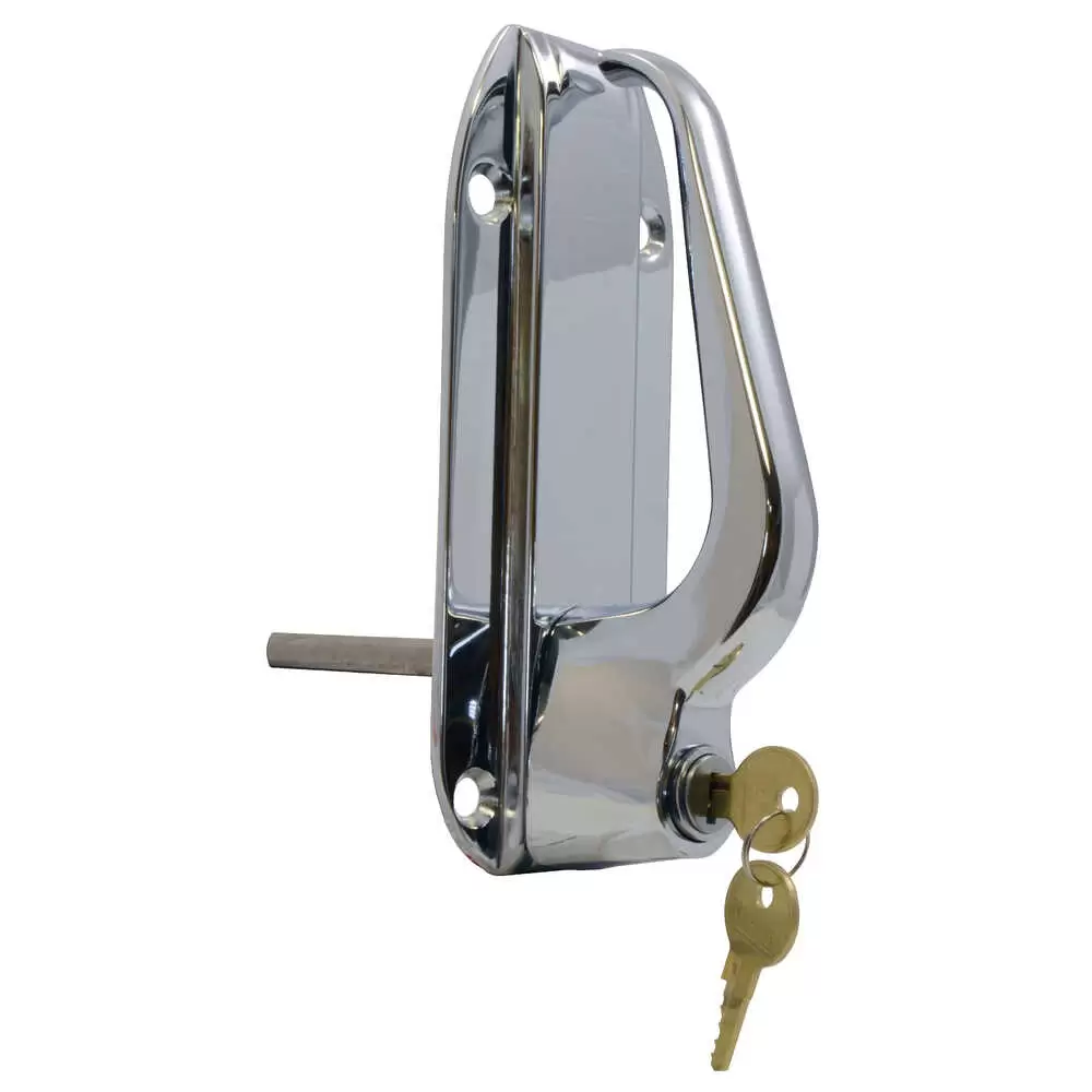 Locking Side Door Handle, 3/8" x 3-3/4" Shaft, Key Required to Lock - Keyed #20