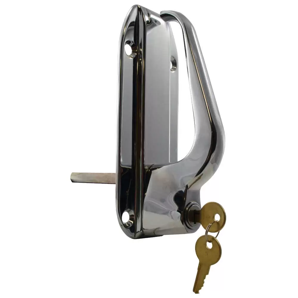 Locking Side Door Handle with 3/8" x 3-3/4" Shaft, No Key Required to Lock - Keyed #50