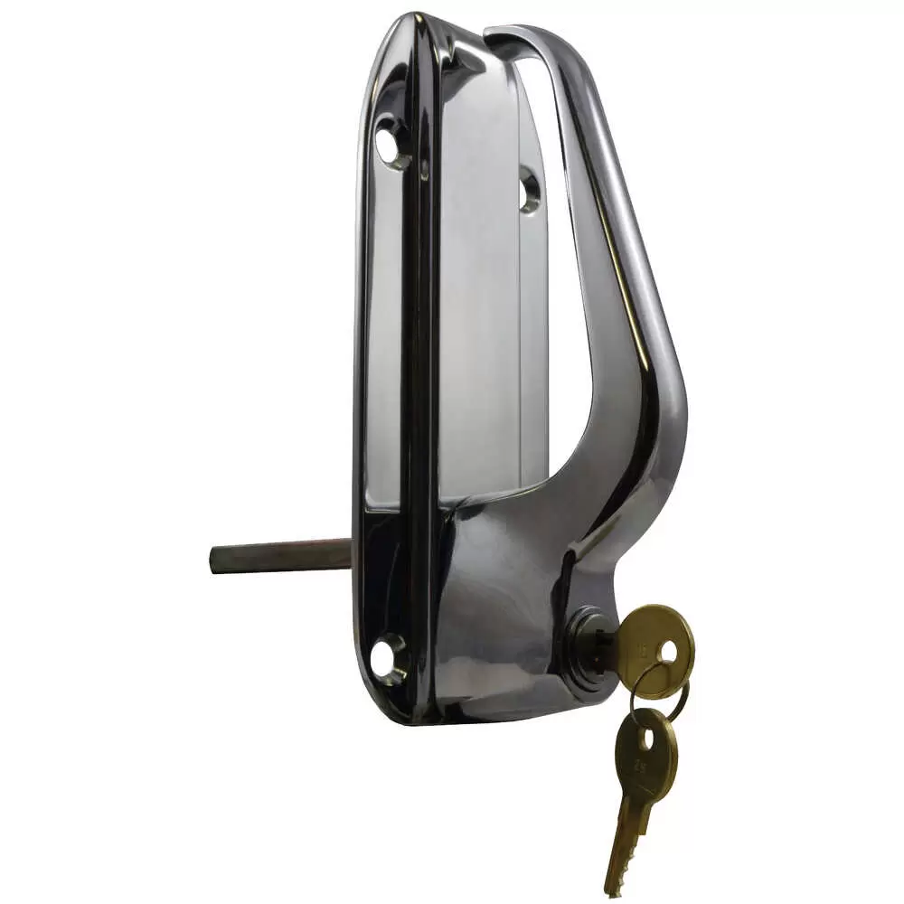 Locking Side Door Handle with 5/16" x 3-3/4" Shaft, No Key Required to Lock