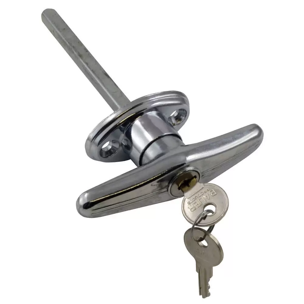 Locking T Handle with 5/16 x 4" Shaft - Chrome
