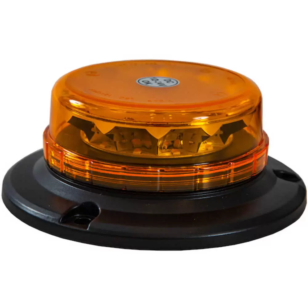 Low Profile Amber LED Beacon Strobe Light with Auxiliary Plug
