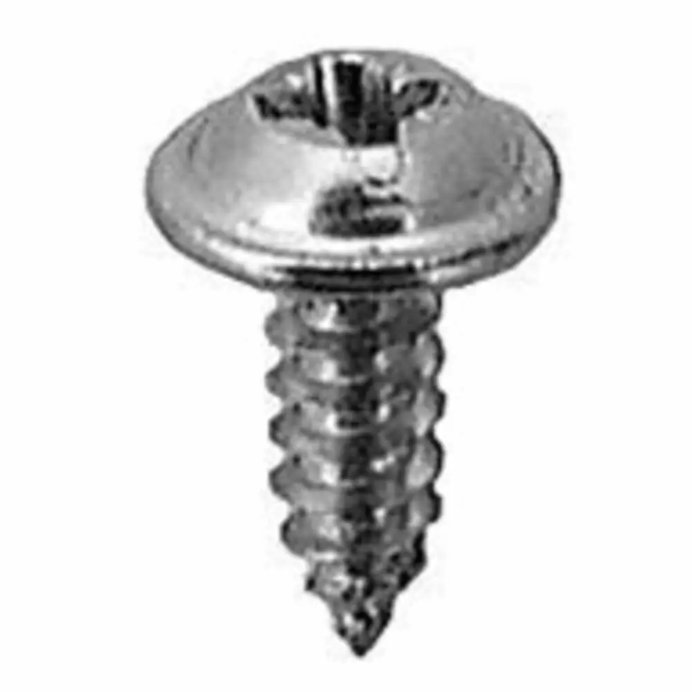 M4.2 - 1.41 x 12 mm Type 1A Posidrive Washer Head Tapping Screw - Chrome - 100 Pieces