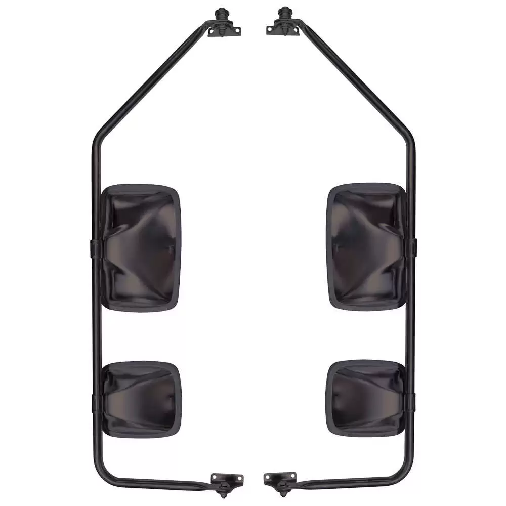 Mirror Assembly with Preset, Flat Black, Pair - 35-1/2" x 10" -  Velvac 