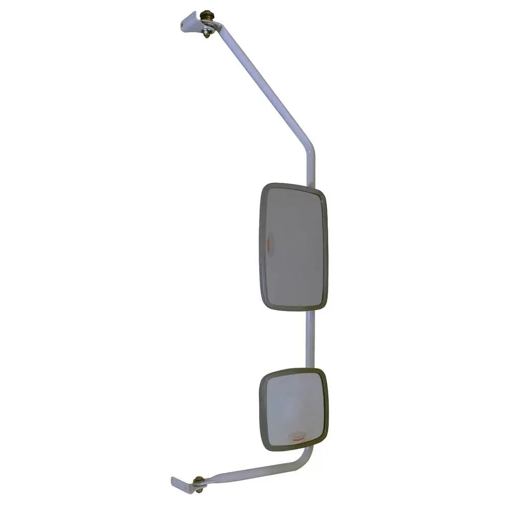 Mirror Assembly with Preset - White Steel Mirror Heads And Loop - Passenger side - Right Side - Velvac 714960