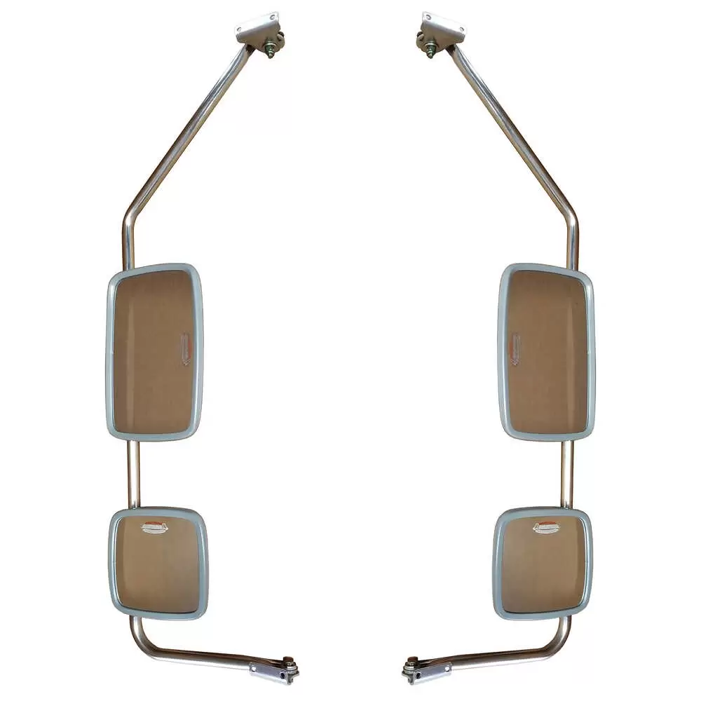 Mirror Assembly Stainless Steel with Preset, Pair - 35-1/2" x 10" - Velvac