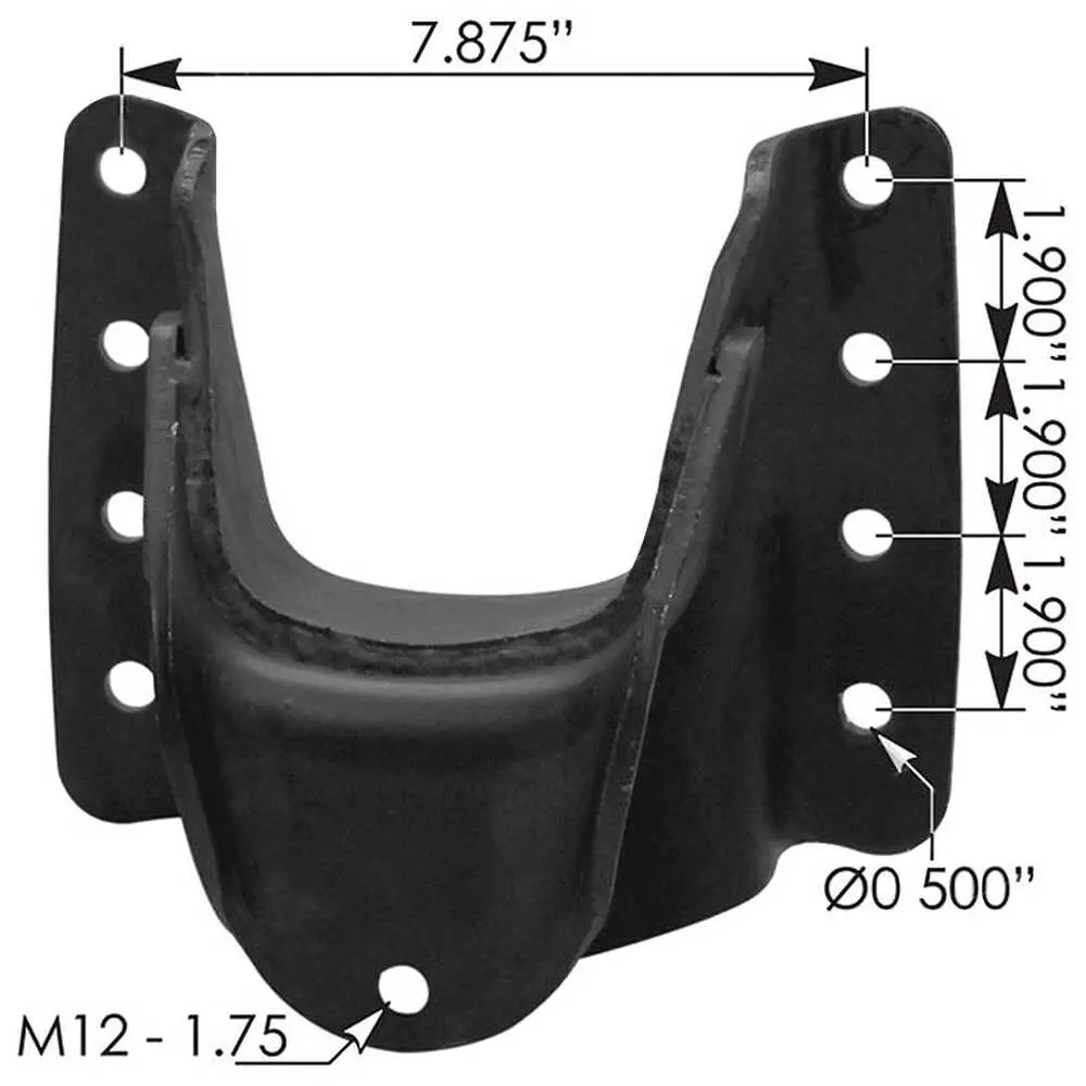 Multi Leaf Spring Hanger, 8-Hole, Rear of Rear, LH/RH - Fits GMT 540 Isuzu 1997-2002, Chevrolet Kodiak/GMC Topkick 1990-2002