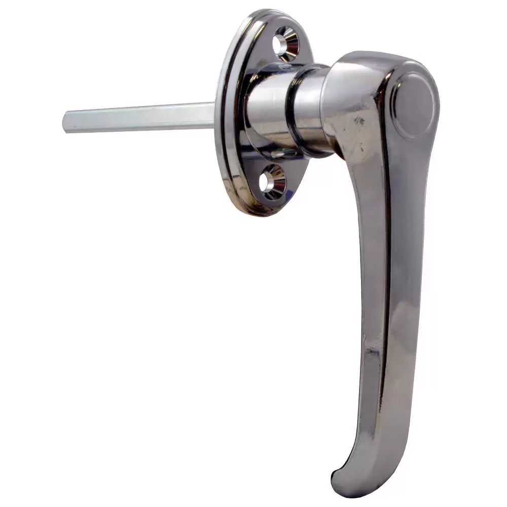Non-Locking Rear Door Handle with 5/16 x 4" Shaft - Chrome