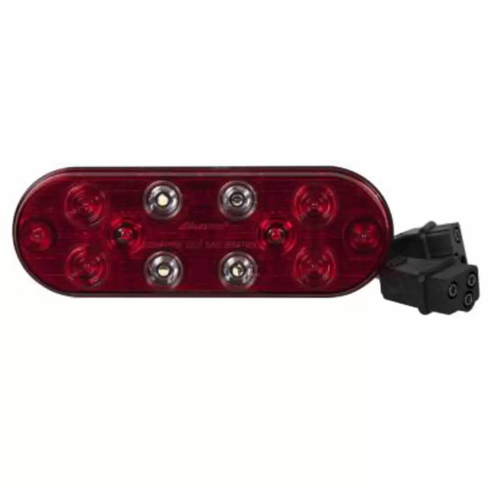 Oval Hybrid LED thin profile surface mount Stop Turn Tail Backup Light