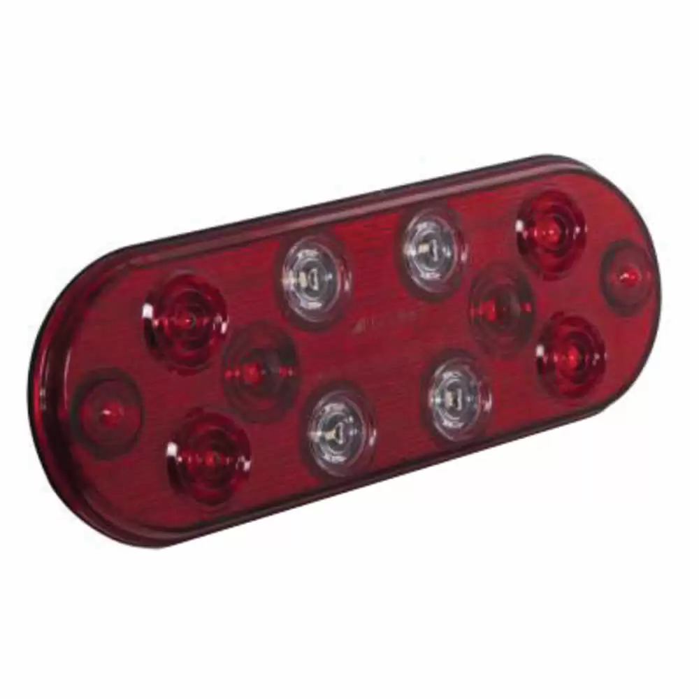 Oval Hybrid thin profile surface mount Stop Turn Tail Backup Light