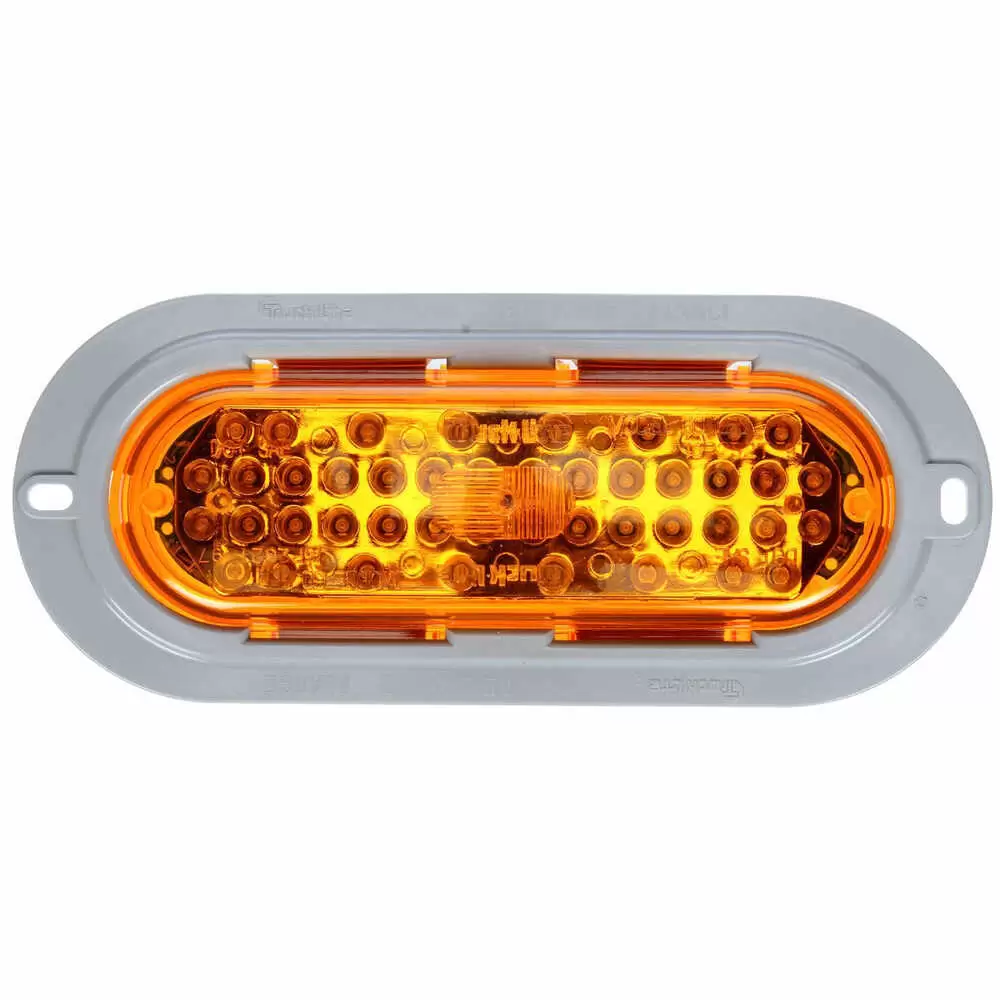 Oval LED Yellow Light with Gray Flange - Truck-Lite 60291Y
