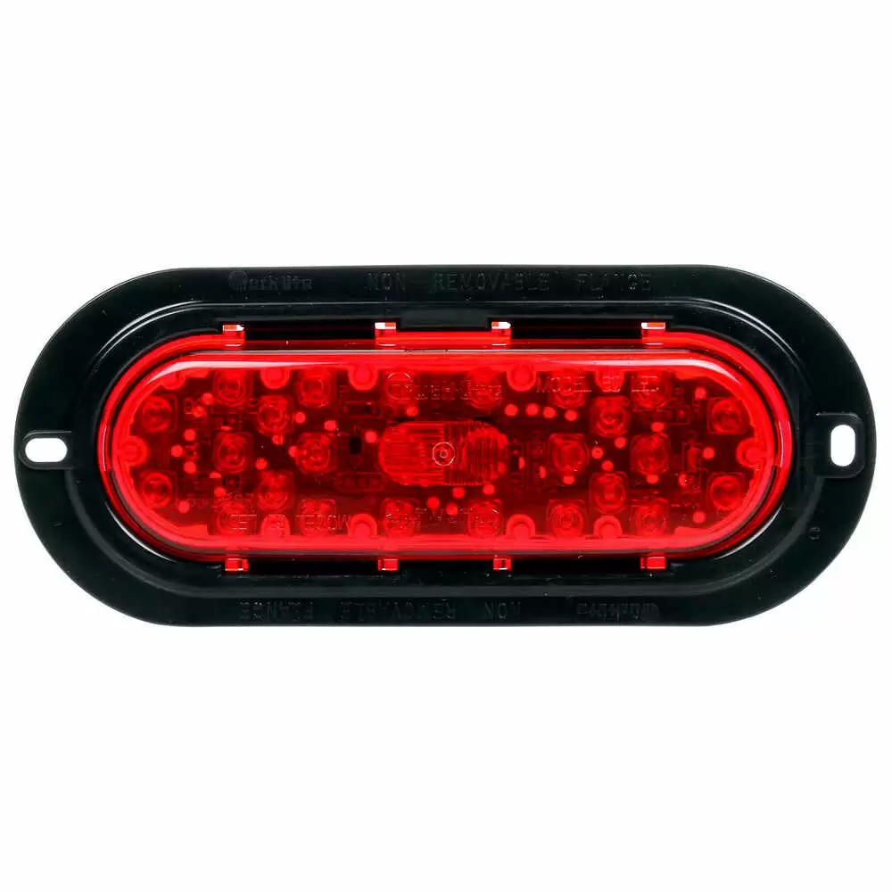 Oval Red LED Stop / Tail / Turn Lamp with Black Flange - 26 Diode - Truck-Lite 60256R