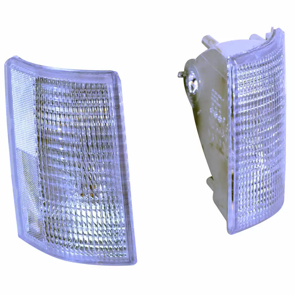 Park and Turn Lamp Set for Left and Right- Clear Lens with Amber Bulb