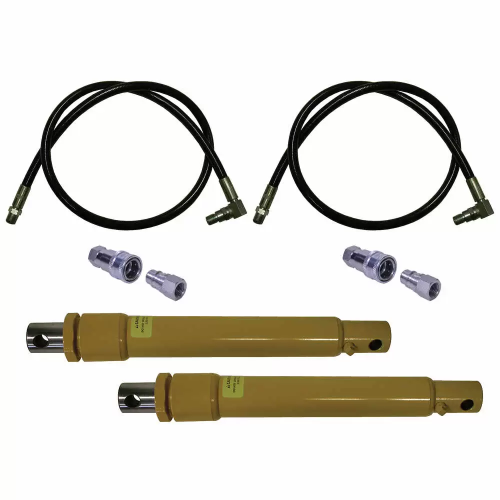 Power Angling Cylinder, Hydrualic Hose & Coupler Kit, 1-1/2" x 10" - Replaces Meyer 05810 1304005