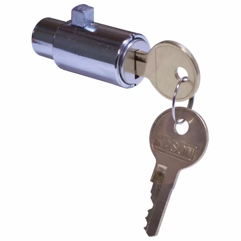 Push Button Cylinder with Keys, Key Required to Lock, Key Code #4