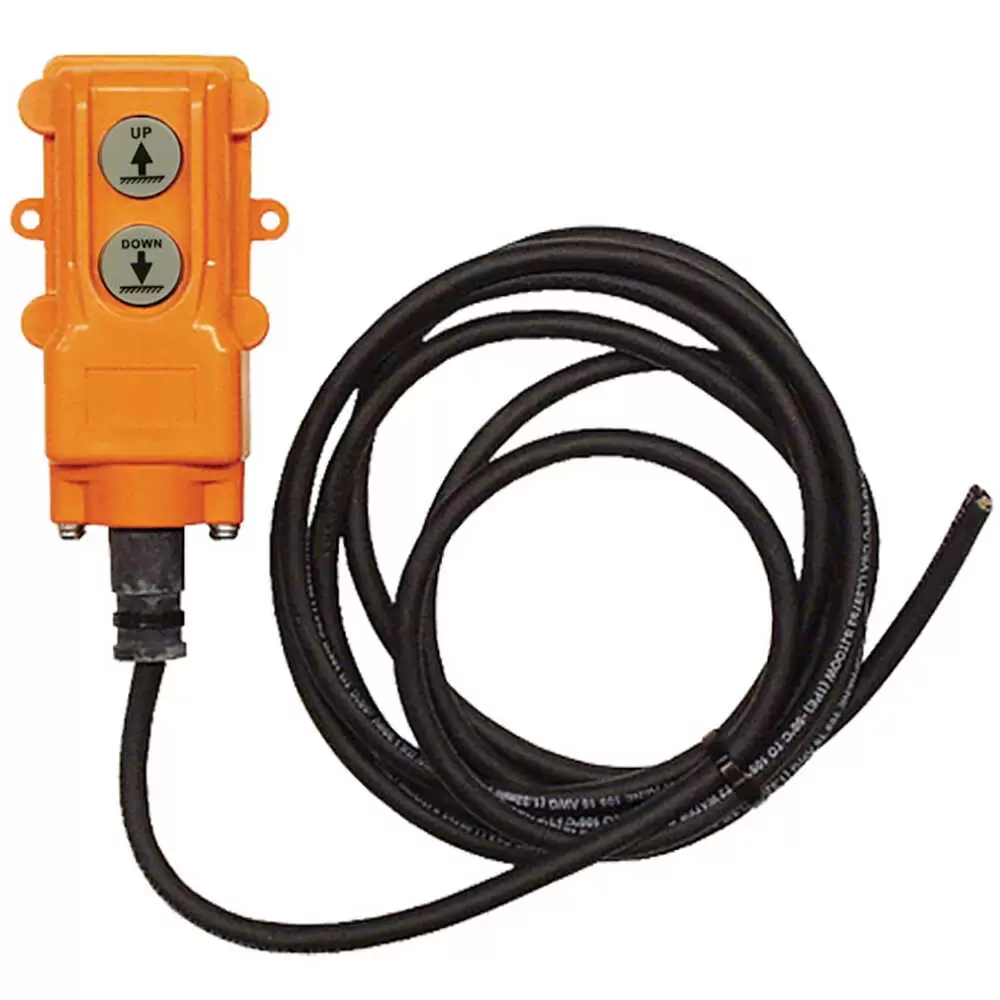 Push Button Remote Switch with 10' 16 ga., 4 wire cable (Power Up - Power Down)