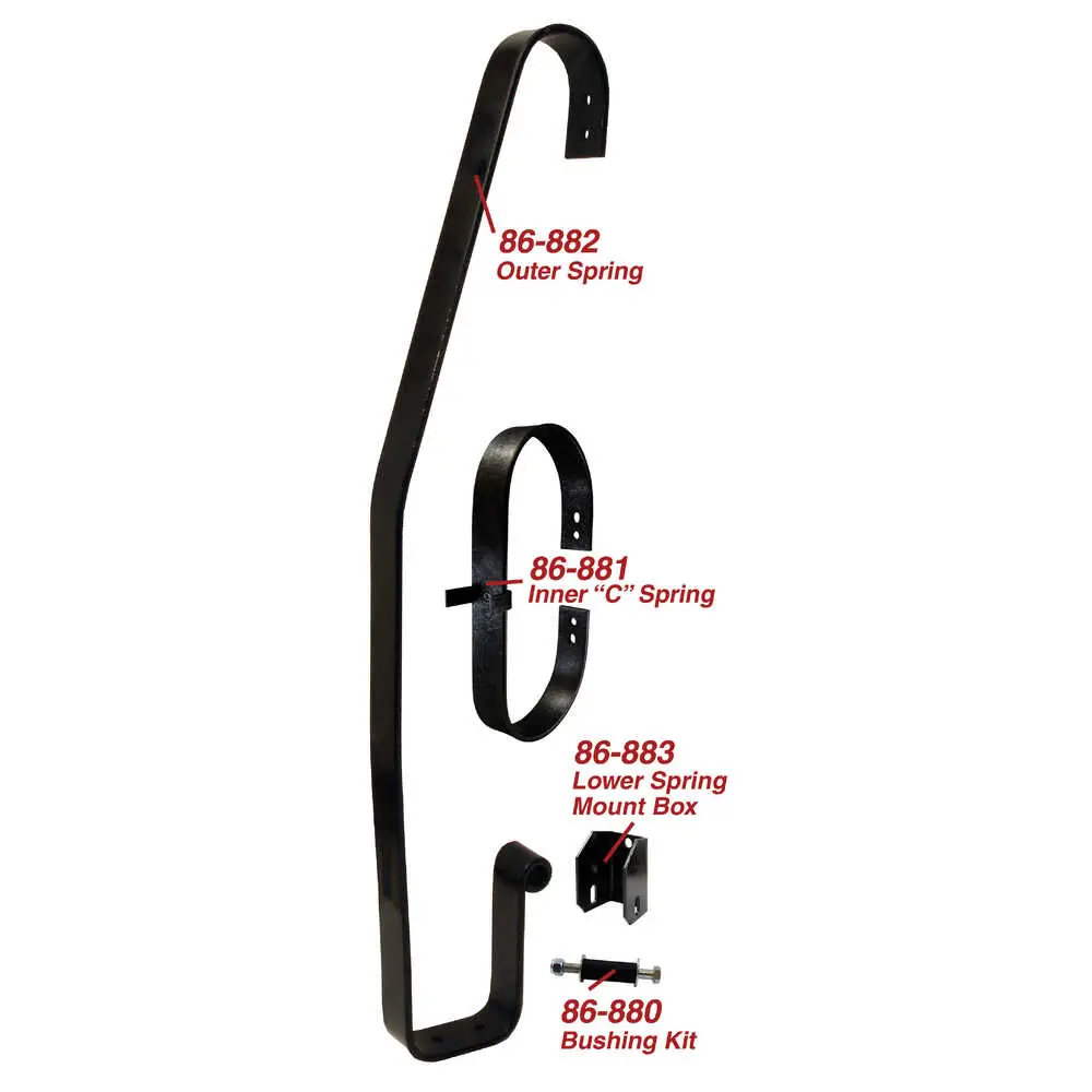 Rear Bumper Spring Kit, 4 Pieces