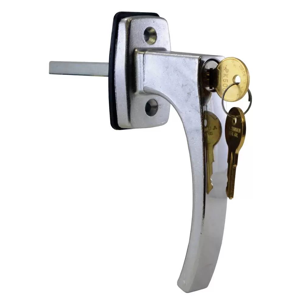 Rear Door Locking Handle with 5/16 x 3" Shaft - Chrome