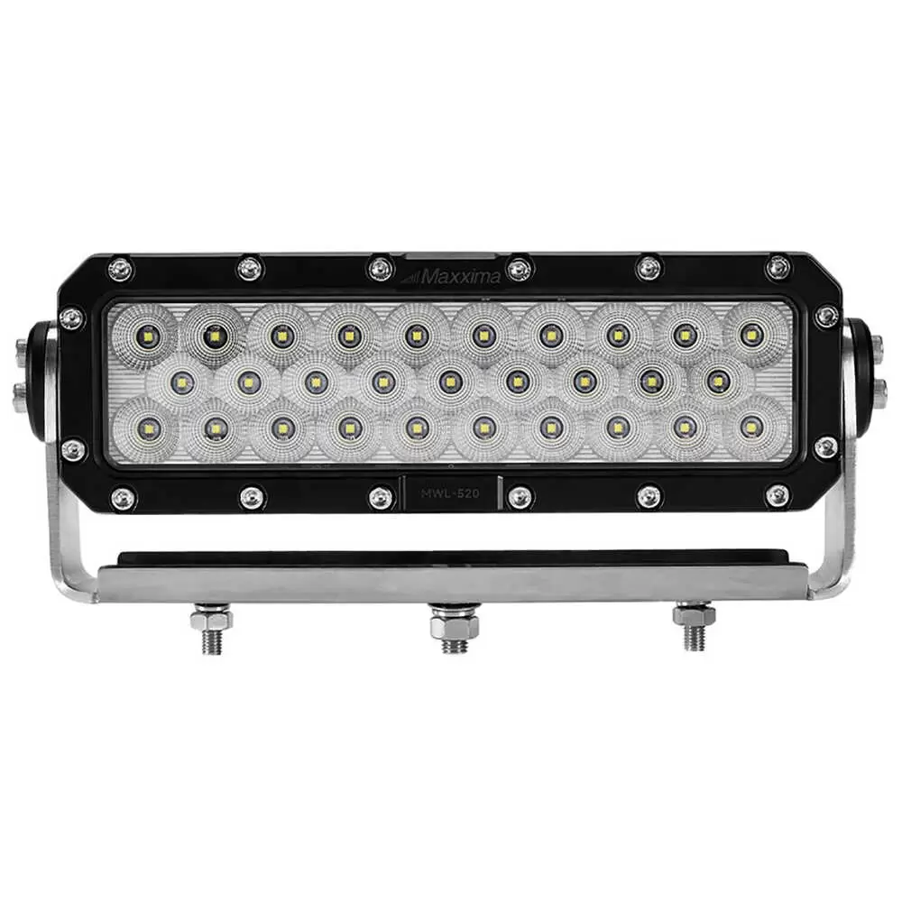 Rectangular high-powered LED work light with black housing - 19,000 Lumens