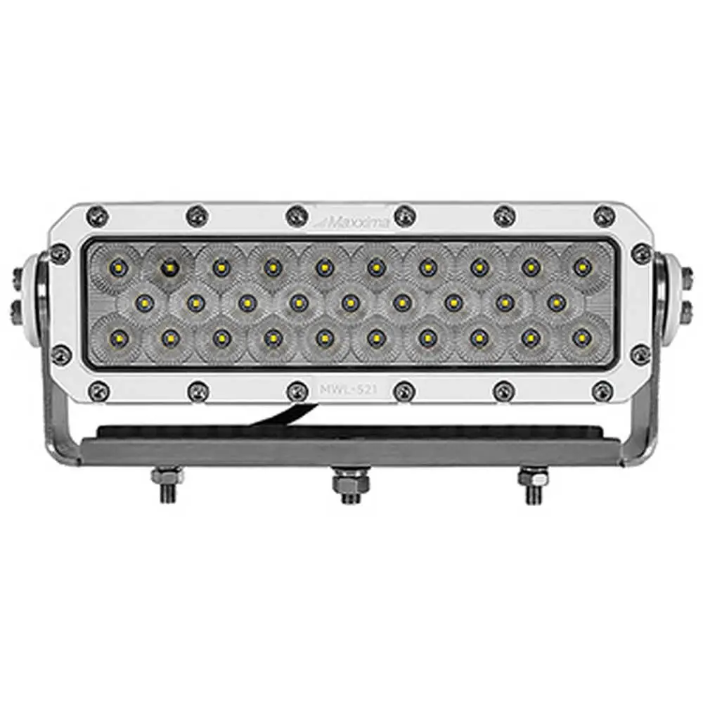 Rectangular High-Powered LED Work Light with White Housing - 19,000 Lumens