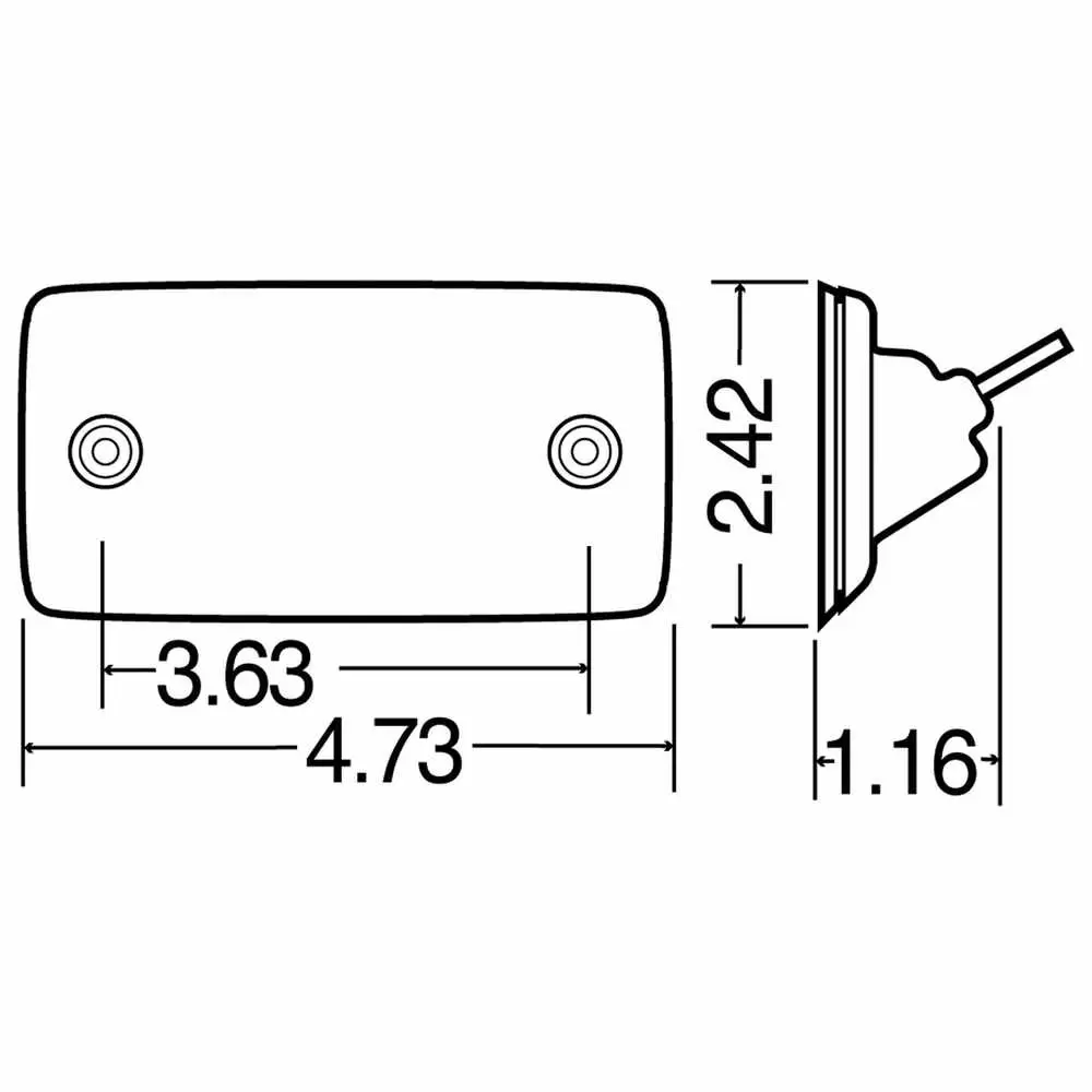Red LED Marker Light - Surface Mount- 3 Diode Truck-Lite 25220R