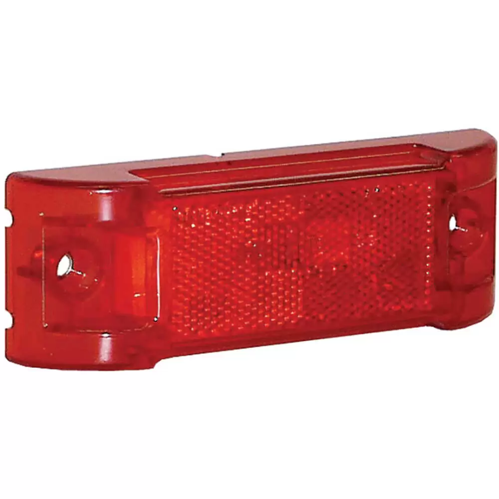 Red Sealed Marker Light with Reflector Lens - 6"L x 2.03"W x 1.3"H
