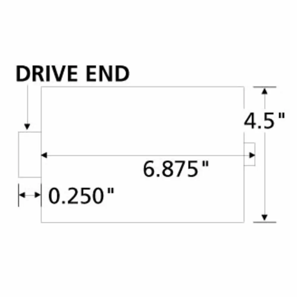 Replacement Regular Duty Liftgate Motor with Tang Shaft - CW