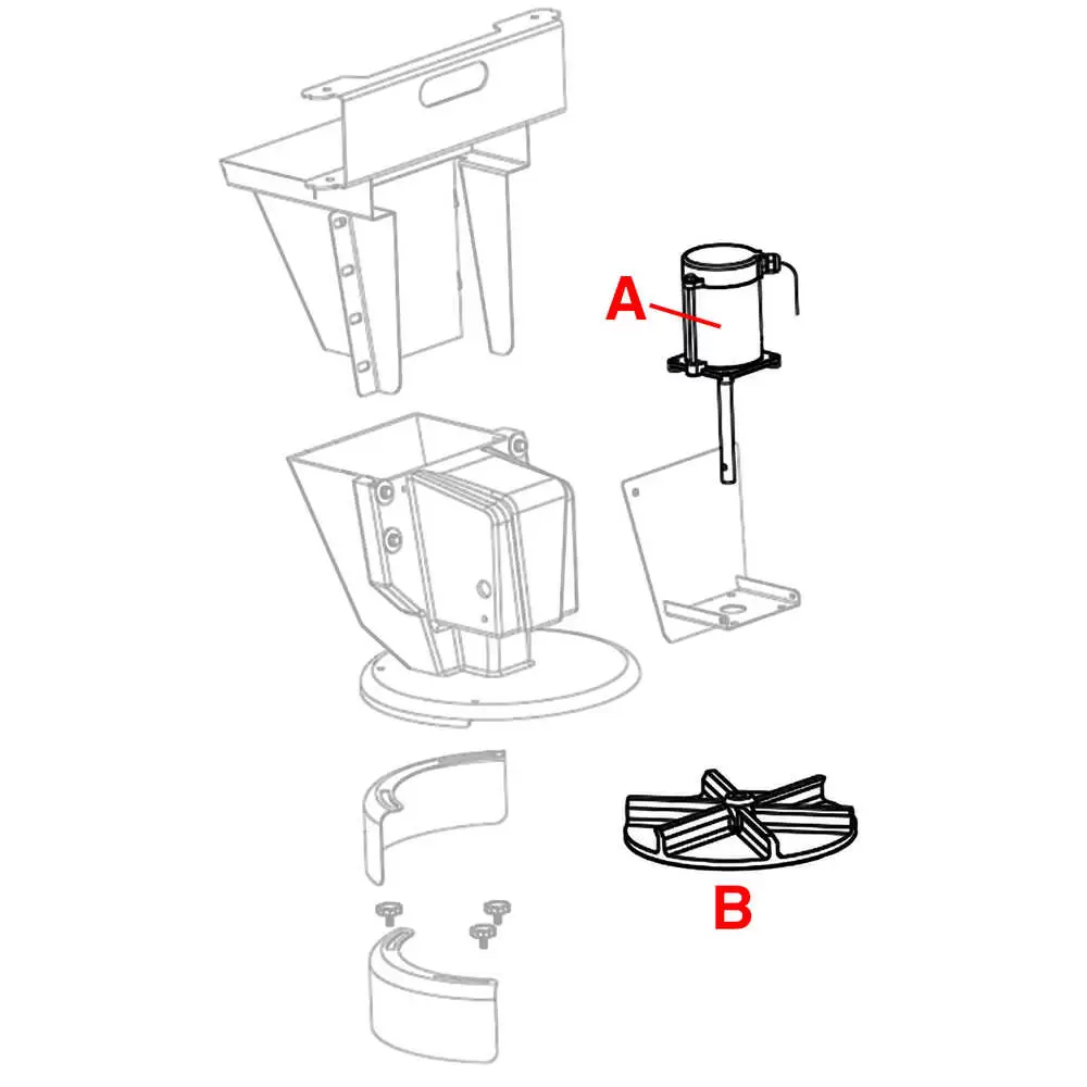 Replacement Spinner Motor for PRO Series Spreaders - .5 HP - 12 VDC - Buyers SaltDogg