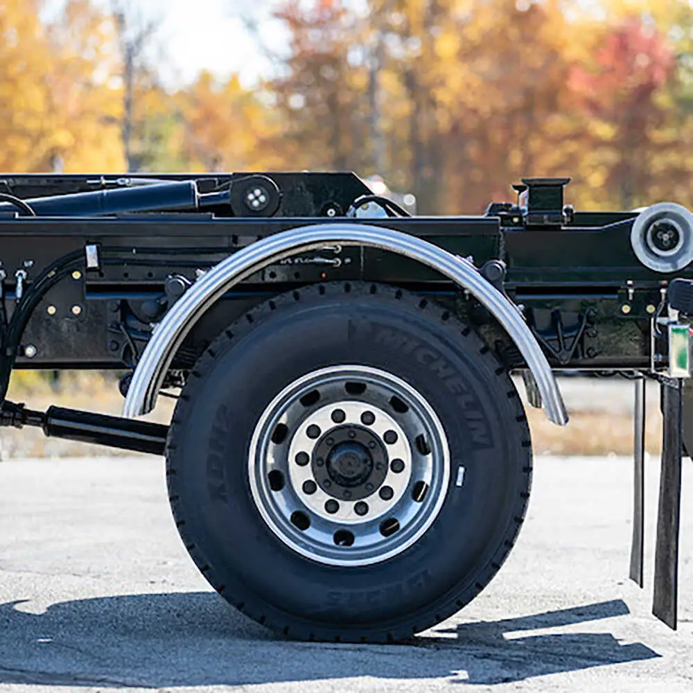 Ribbed Aluminum Fender, 50" x 24.8", for 22.5"- 24.5" Wheels