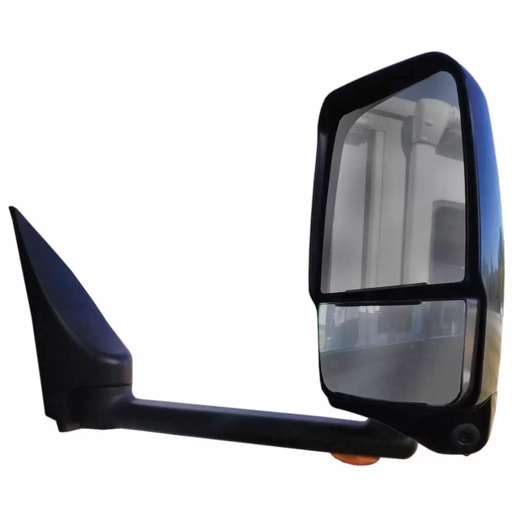 Right 2020 Deluxe Mirror Assembly with Light and Blind Spot Camera for 102" Wide Body - Black - Fits Ford E Series - Velvac 719370