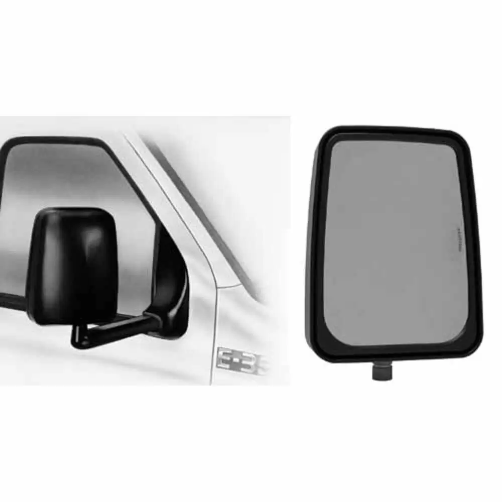 Right 2020 Standard Heated Remote Mirror Assembly with Light for 96" Body Width - Black - 03-On Ford E-Series - Velvac 715456