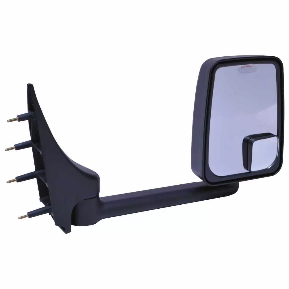 Right 2020 Standard Manual Mirror Assembly for 102" Body Width - Black - 03-On Ford E Series - Velvac 715408